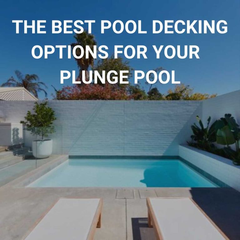 beautiful pool deck for precast concrete plunge pool