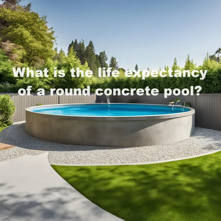 round concrete pool