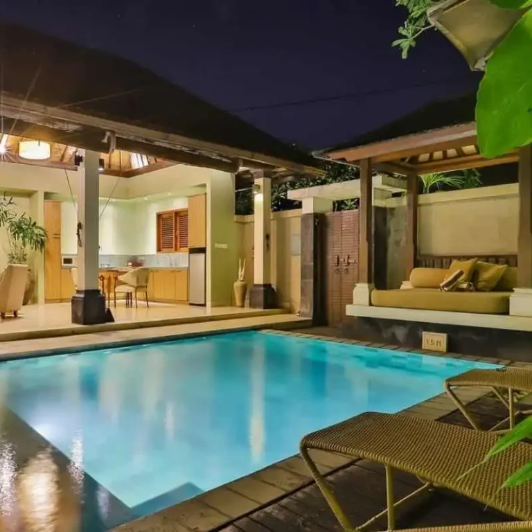 Custom concrete plunge pool with tiled finish in narrow backyard in Paddington Brisbane